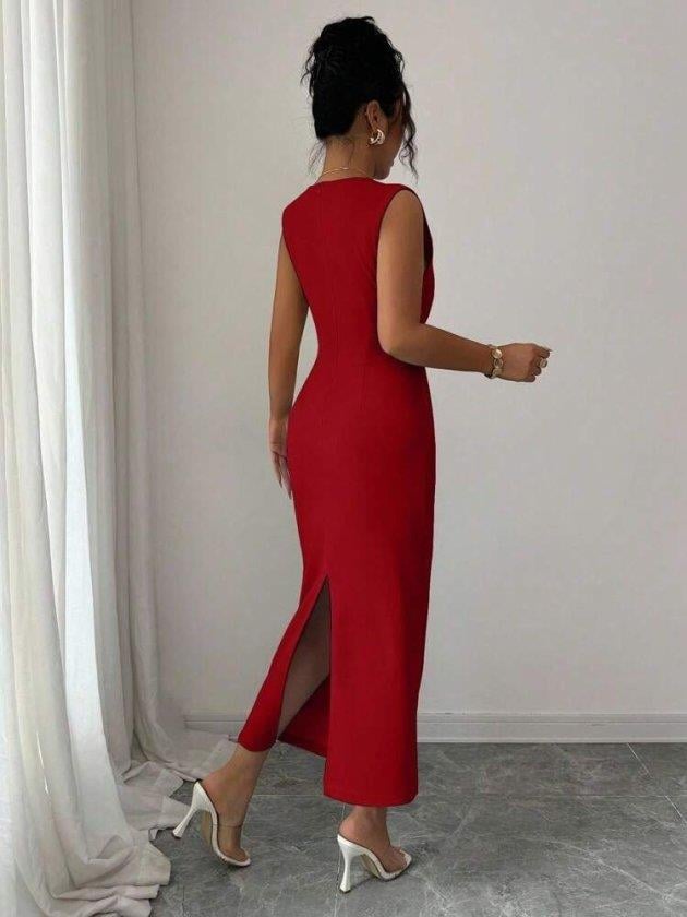 Kadın Kısa Kollu Hakim Yakalı çiçek Aksesuar Detaylı Kısa Ithal Krep Elbise