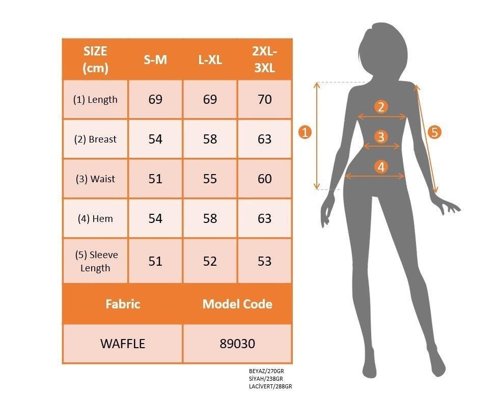 Kadın Uzun Kollu V Yakalı Waffle Bluz