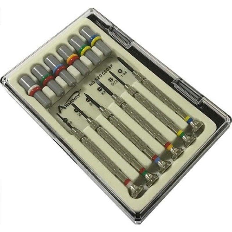 Armway S20C603P Plastik Kutulu Saatçi Tornavida Seti (6 Parça + 12 Ad.Yedek)