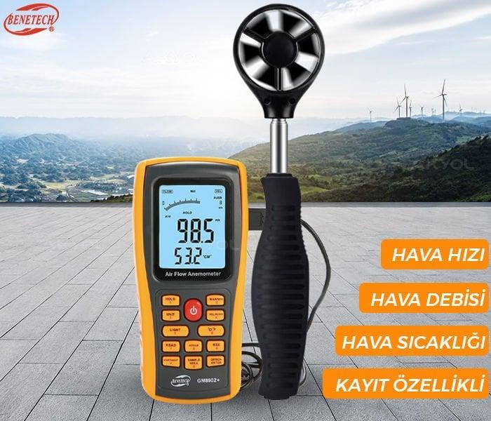 Benetech GM8902+ Plus Hava Hızı ve Hava Debisi Ölçer