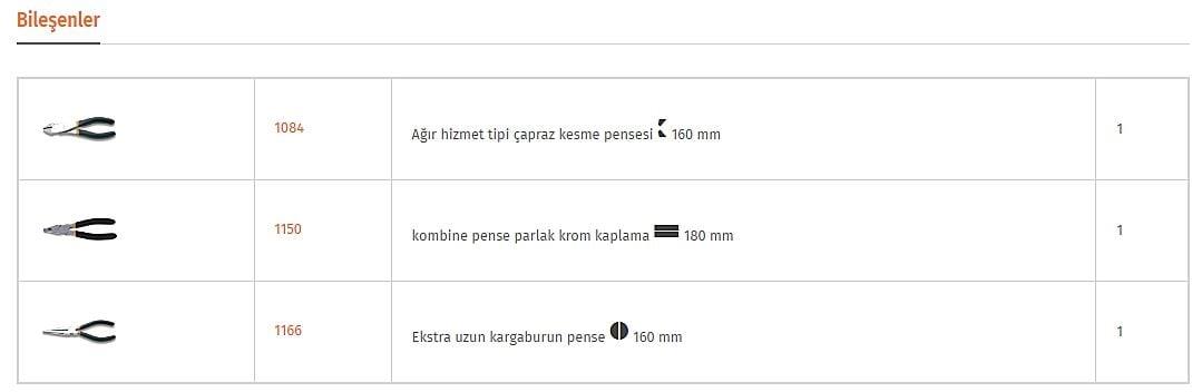 Beta T138 Pense Takımı