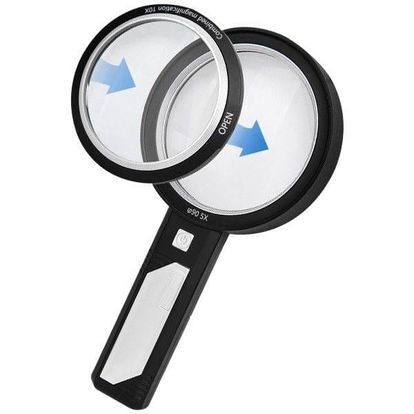 Büyüteç 2290 Işıklı El Tipi 15X (10X/5X)