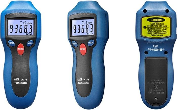 Cem AT 8 Temaslı ve Temassız Devir Ölçebilen Takometre