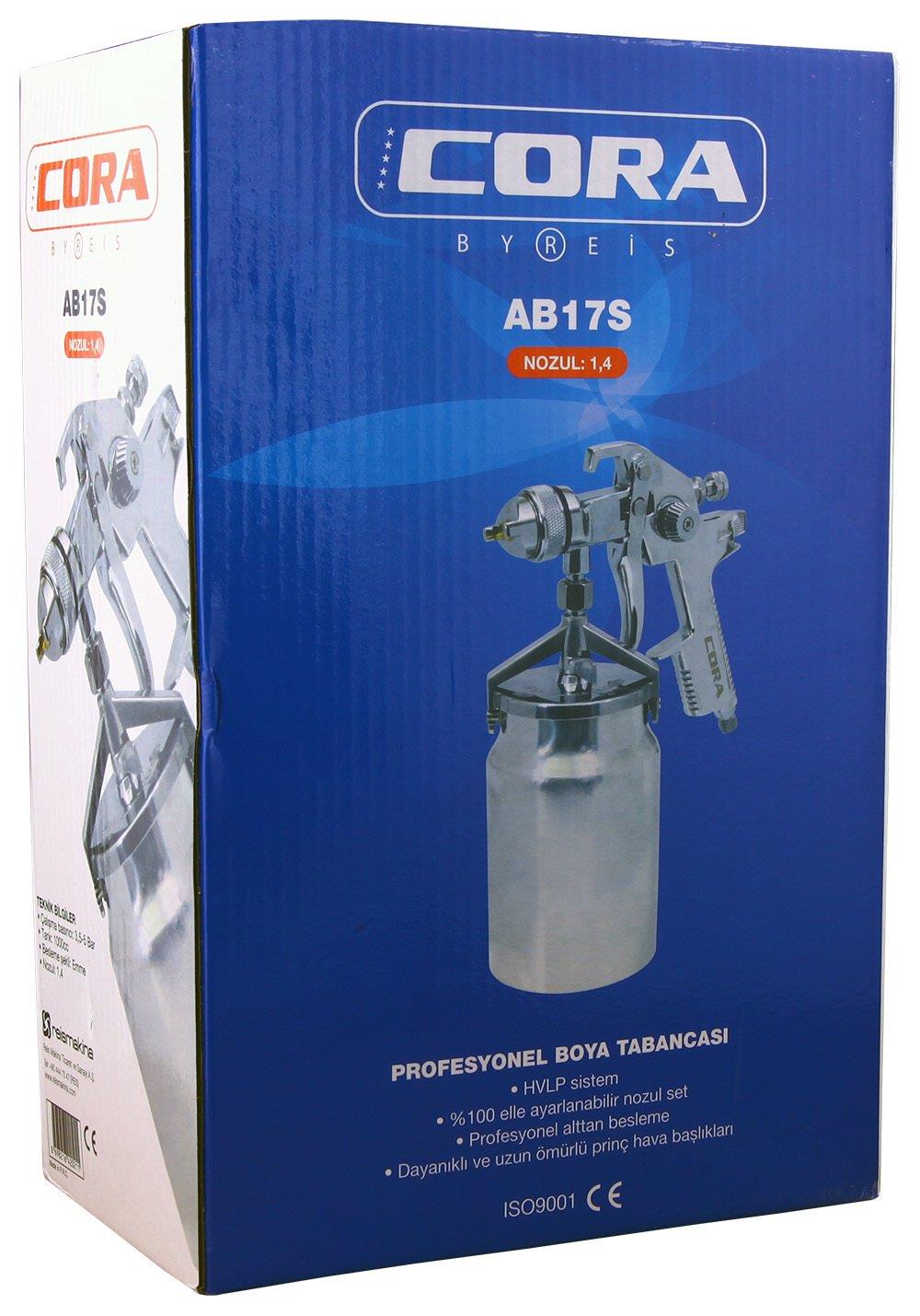 Cora AB17S Alttan Depolu Boya Tabancası 1.4 mm