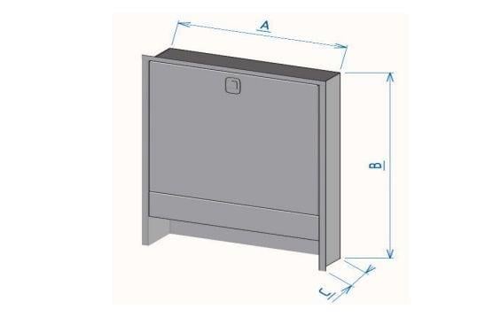 Eryıl Sıva Altı Kollektör Dolabı 40x60x10 cm