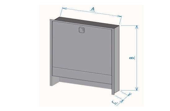Eryıl Sıva Altı Kollektör Dolabı 60x60x10 cm