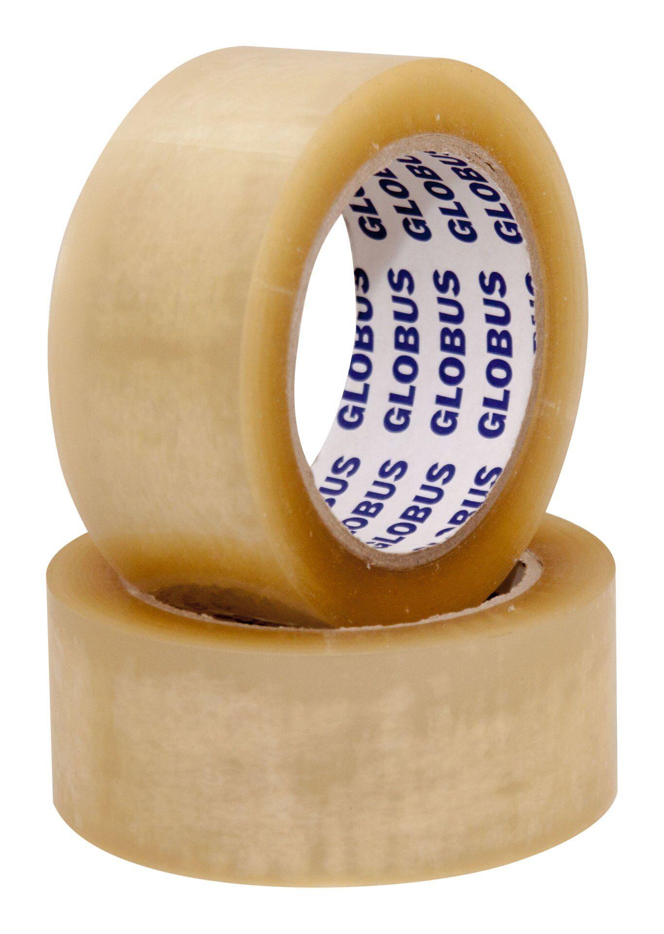 Globus 6 adet Acrilic Şeffaf Koli Bandı 45mmx100mt - Dayanıklı Yapışkan