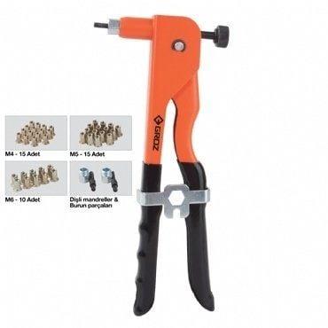 Groz RT/FH20 Somun Perçin Pensesi Seti