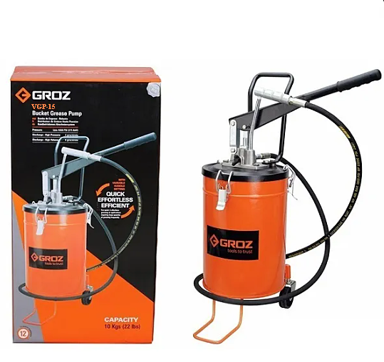 Groz VGP/15 Kovalı Gres Pompası Tekerlekli 15 kg.