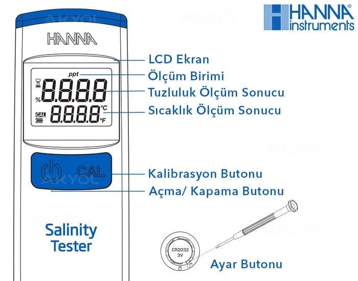 Hanna HI 98319 Marine Tuzluluk Ölçer
