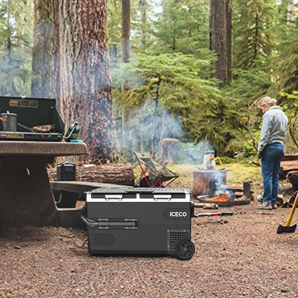 ICECO 75 Litre Akülü Kablolu ve Çift Bölmeli Kompresörlü Oto Buzdolabı Dondurucu K75D  (Akü Dahil Değildir)