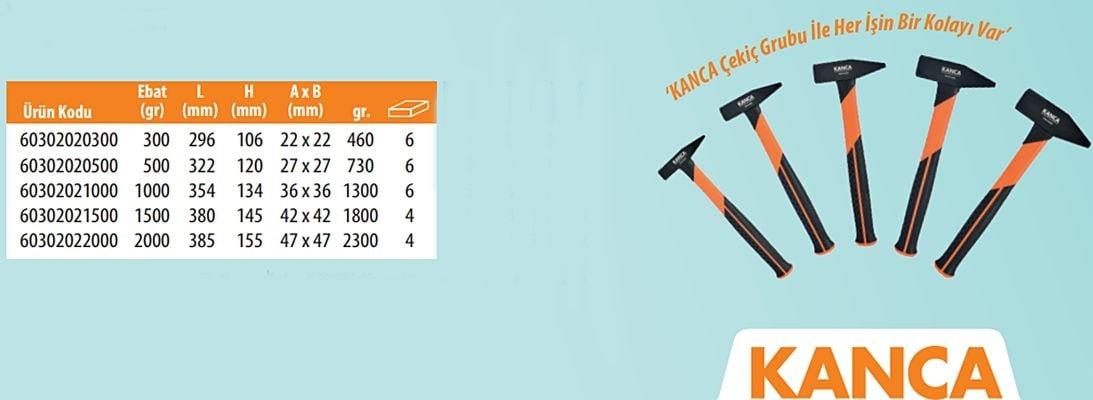 Kanca Fiber Saplı Çekiç 2000gr