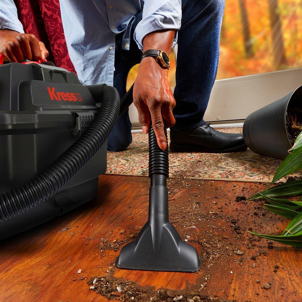 Kress KH035.9 20V Şarjlı Islak/Kuru Süpürge & Üfleme | 250W Güç, 17Kpa Emiş – Flexi Esnek Hortum (Akü Hariç)