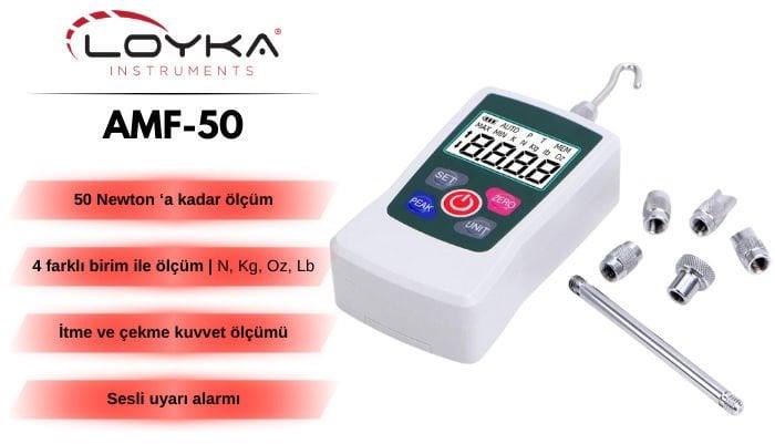 Loyka AMF-50 Dijital İtme Çekme Kuvveti Ölçer | 50 Newton