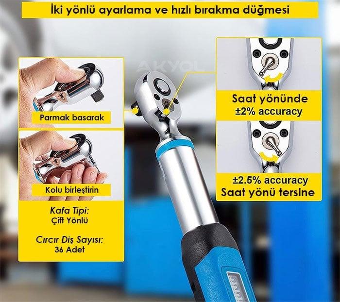 Loyka AWJ4-0135 Cırcır Başlı Dijital Torkmetre 135Nm