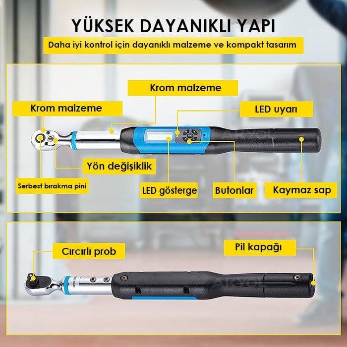 Loyka AWJ4-0340 Cırcır Başlı Dijital Torkmetre 340Nm-1/2