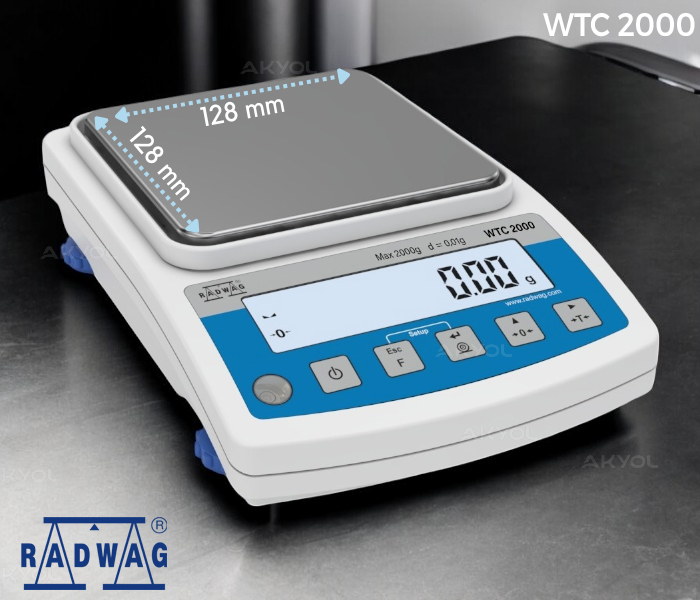 Radwag WTC 2000 Dijital Hassas Terazi (2000GR / 0.01GR)