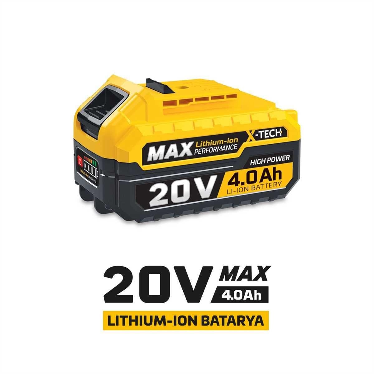 SGS SGS5498 20V Yedek Batarya (4.0Ah) – Güçlü ve Dayanıklı Performans