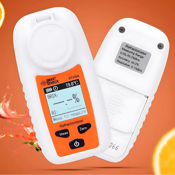 Smart Sensor ST355A Şeker Ölçer Dijital Refraktometre | Meyve Bal Şıra Gıda | 0-55 Brix