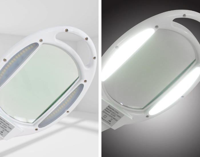 StandMag Ayaklı Esnek Boyunlu LED’li Büyüteç | 42 LED Işıklı Ayaklı Büyüteç Lambası