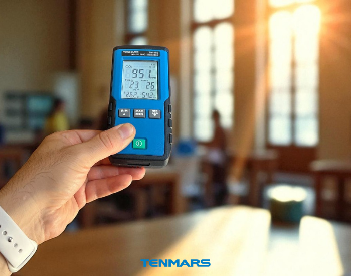 Tenmars TM-380 Çoklu IAQ İzleme Cihazı Partikül, Karbondioksit, Sıcaklık, Nem