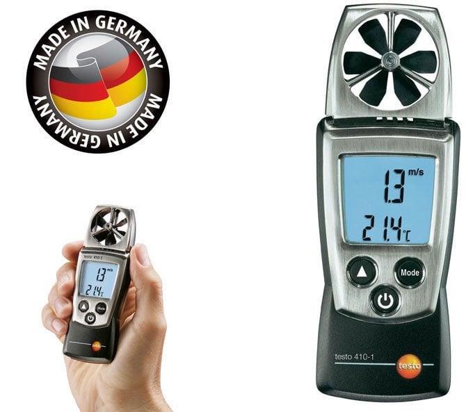 Testo 410-1 Anemometre (Hız+Sıcaklık)