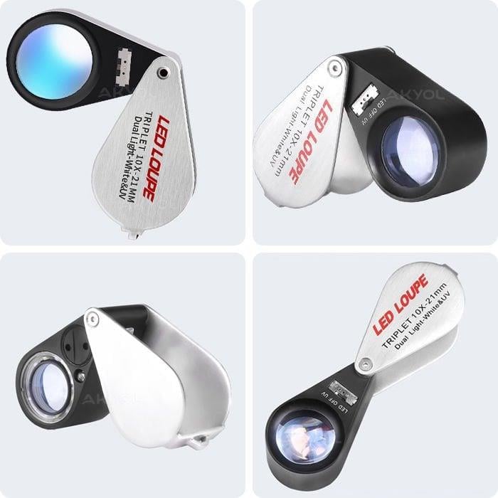 Triplet 10x Profesyonel Kuyumcu Büyüteci̇