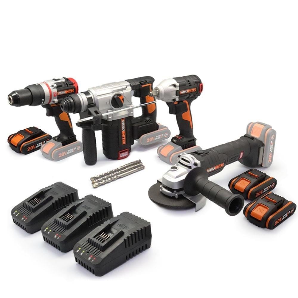 WORX WXKS5 Pro Kombo Set WX354.9 + WX272.9 + WX380.9 + WX812.9 + WA3601 20V/2Ah