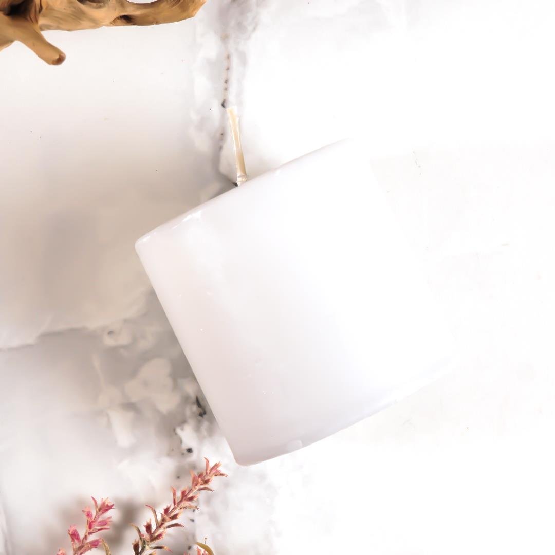 7x7 cm Mitr Gri Silindir Mum