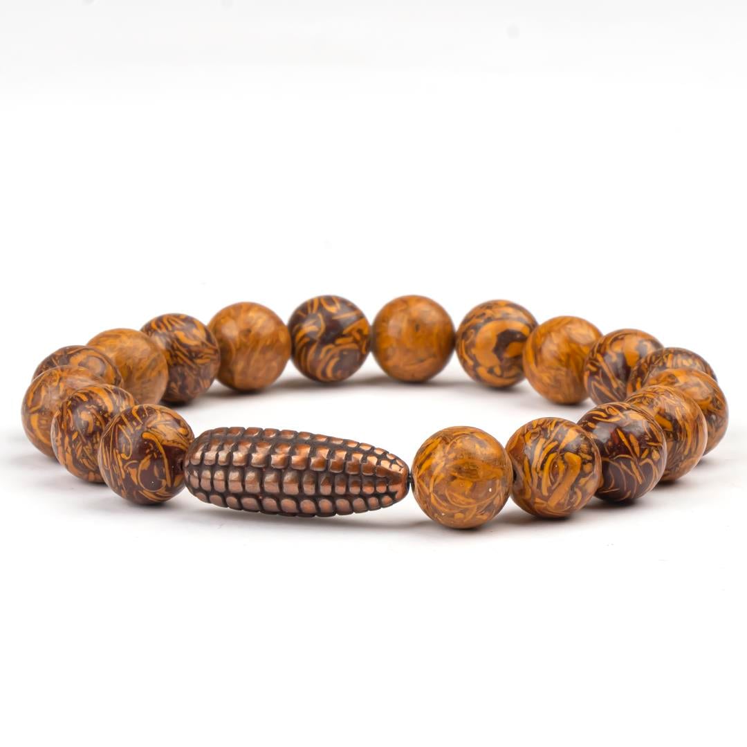 Ağaç Jasper Doğal Taş Bileklik (10 mm) – Dingin Ruh