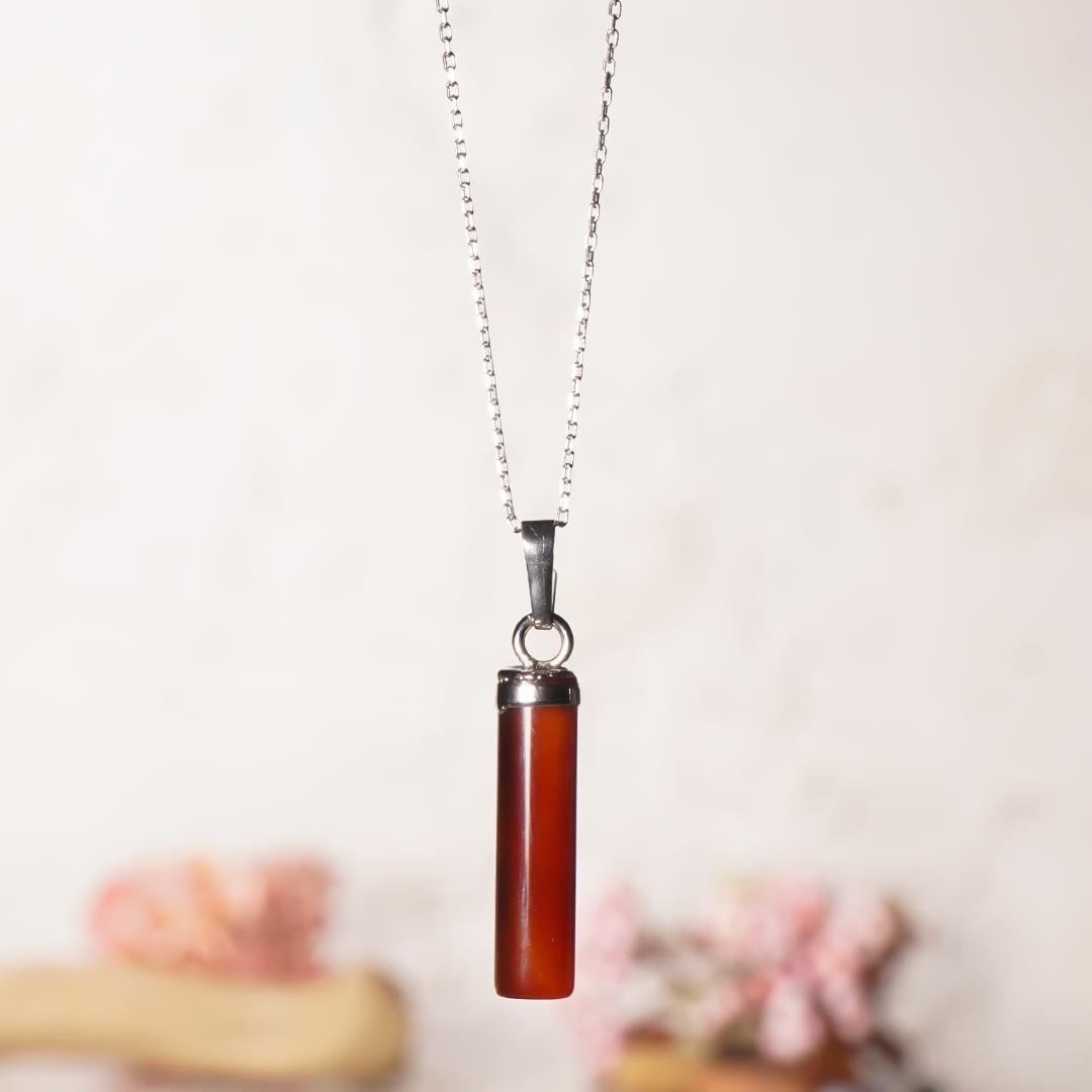 Akik (Agate) Doğal Taş Kolye