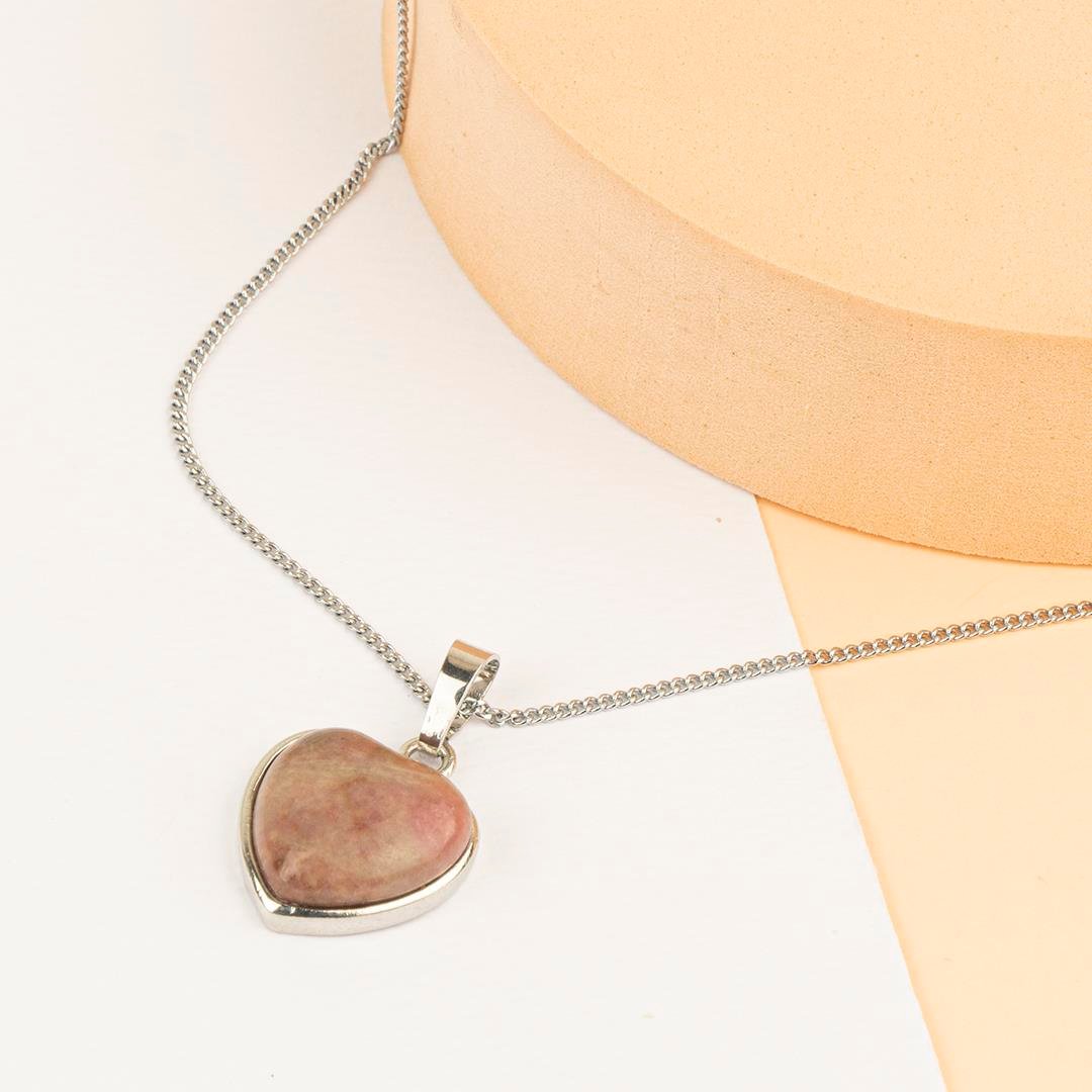 Akik Kalpli Kaplama Dogal Taş Kolye