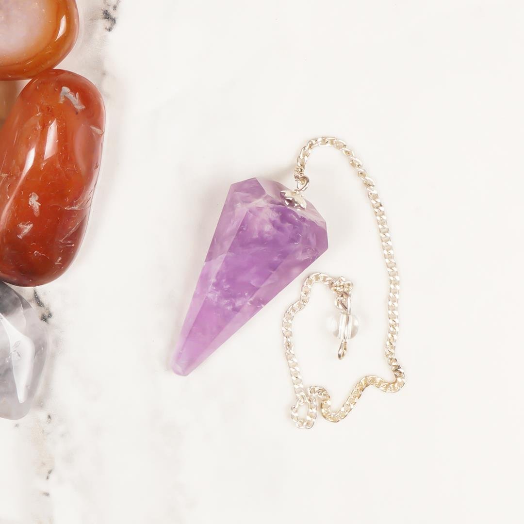 Ametist Doğal Taş Pandül (Sarkaç)