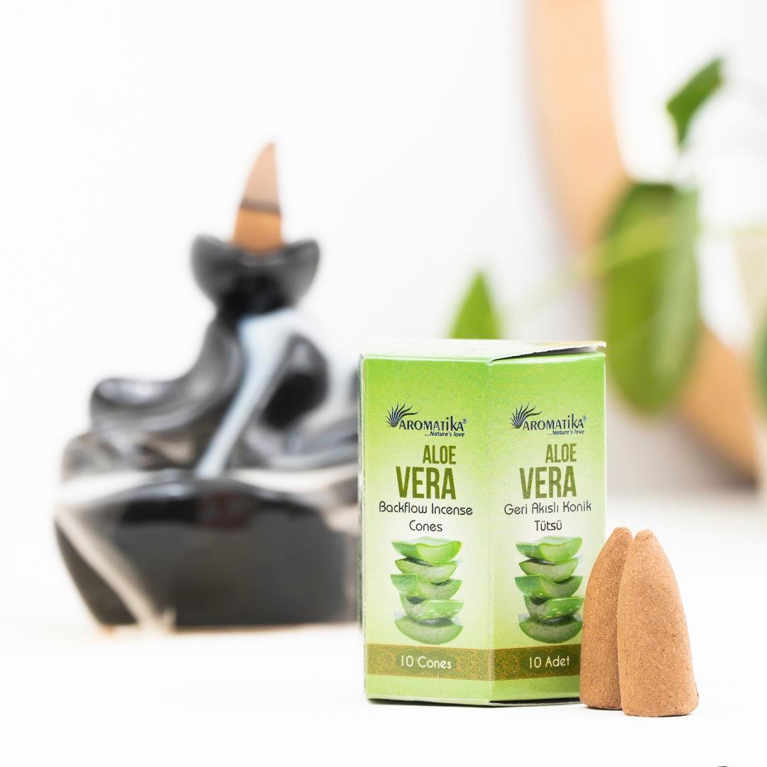 Aromatika Aloe Vera Geri Akışlı Şelale Tütsü