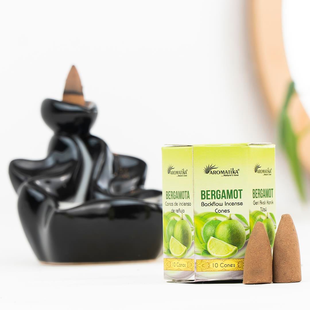 Aromatika Bergamot Aromalı Geri Akışlı Şelale Tütsü