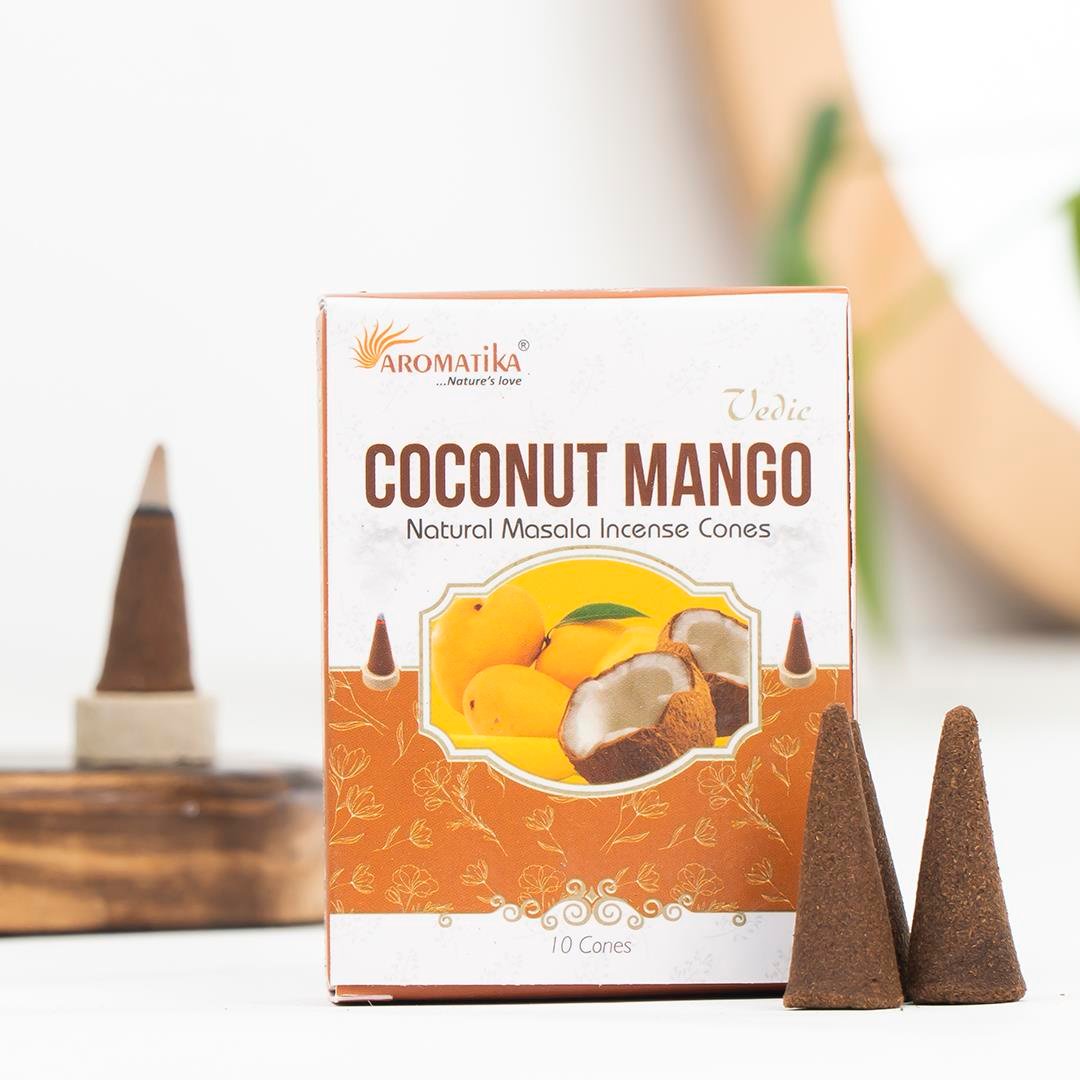 Aromatika Hindistan Cevizi & Mango Aromalı Konik Tütsü