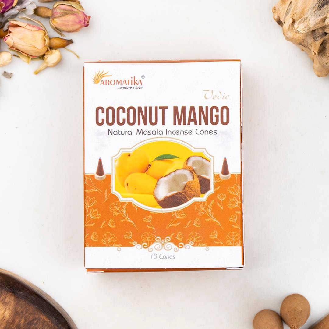 Aromatika Hindistan Cevizi & Mango Aromalı Konik Tütsü