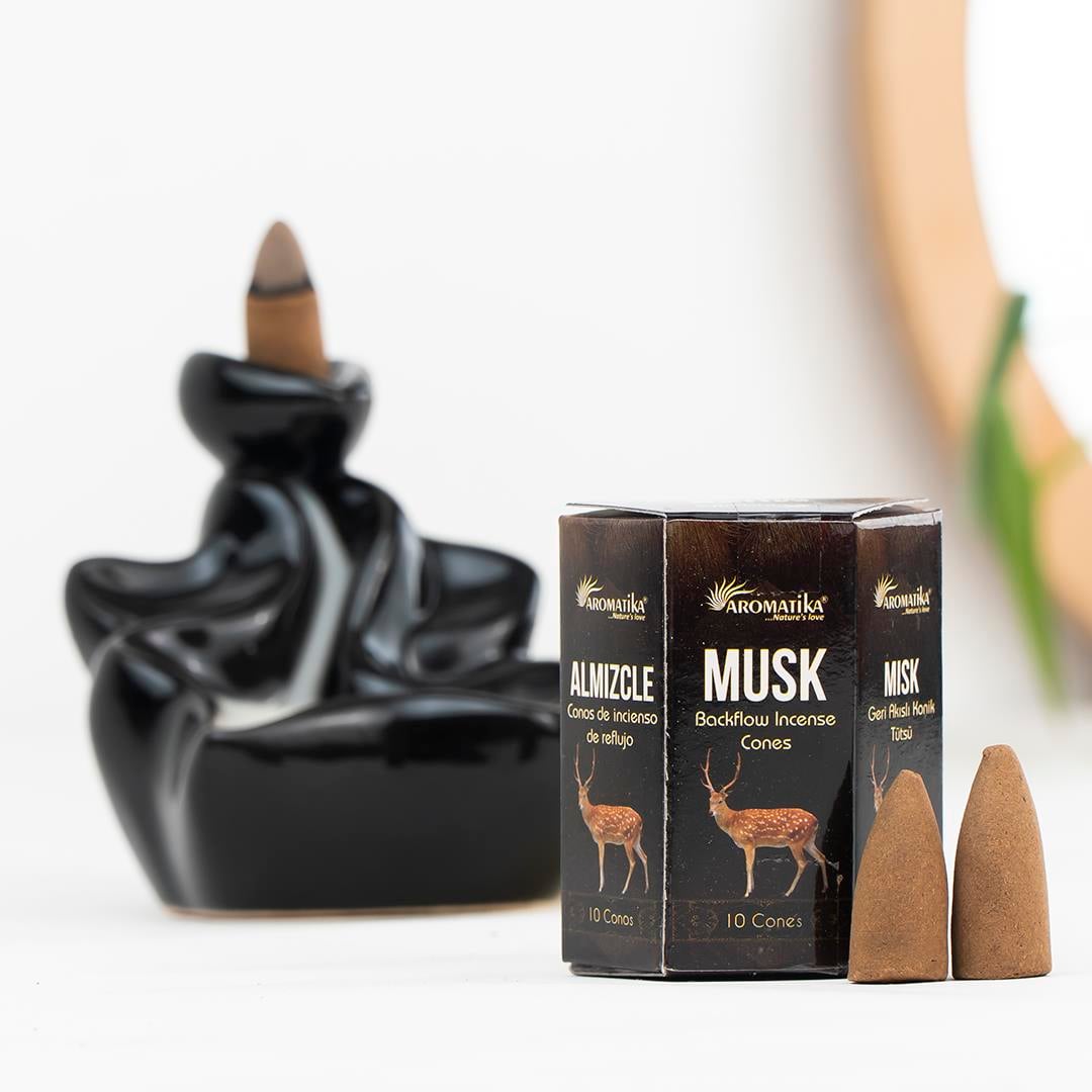 Aromatika Misk Aromalı Backflow Geri Akış Konik Tütsü