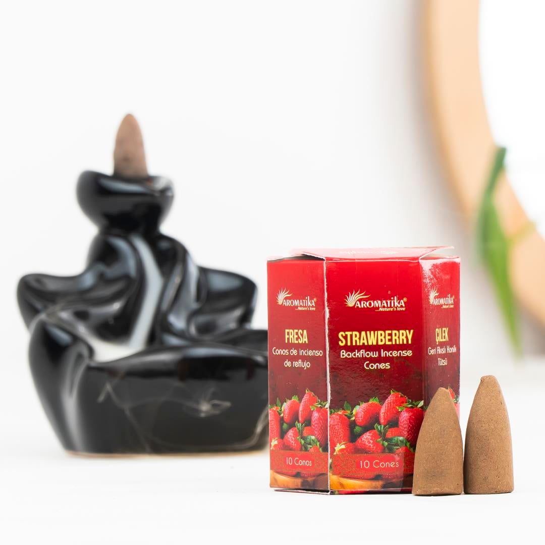 Aromatika Strawberry Aromalı Geri Akışlı Şelale Tütsü