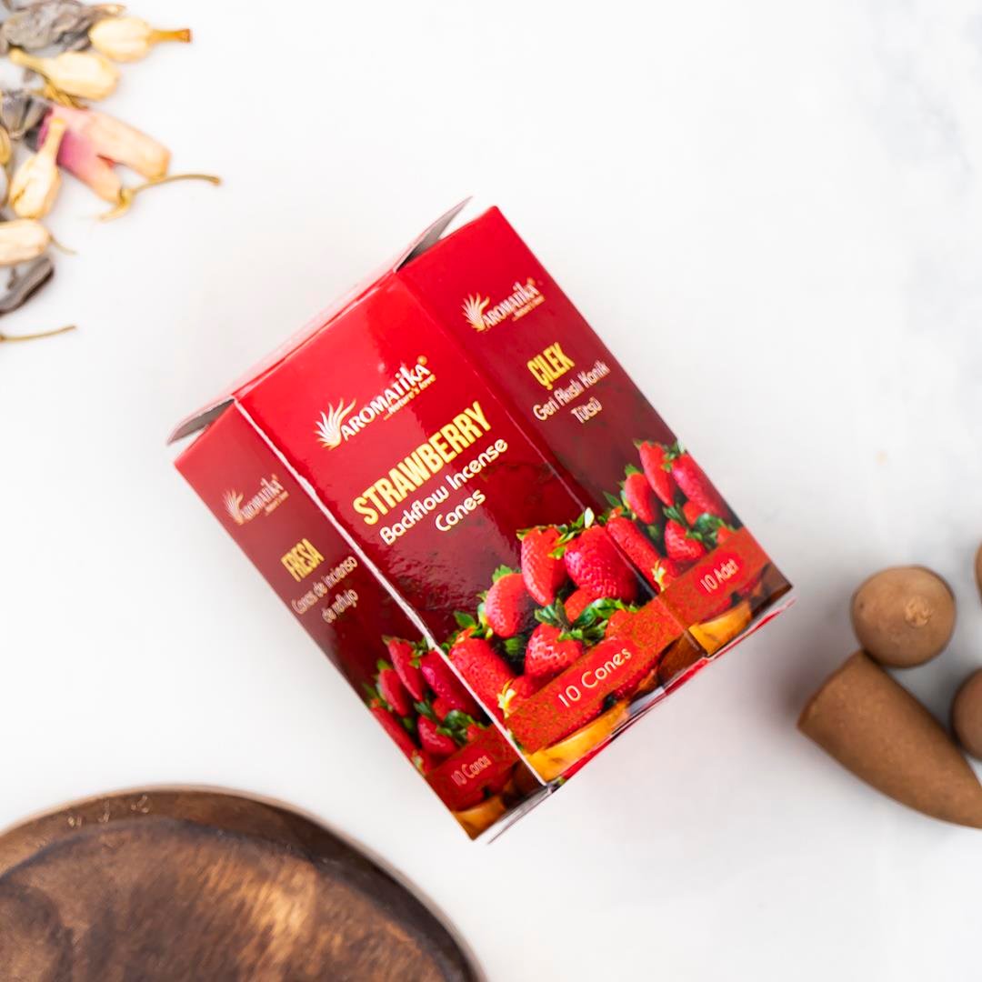 Aromatika Strawberry Aromalı Geri Akışlı Şelale Tütsü