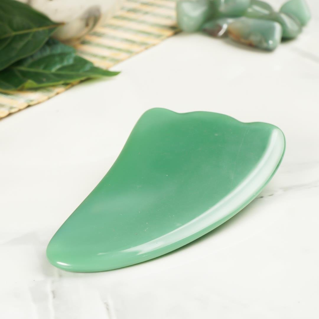 Aventurin Gua Sha Doğal Taş Masaj Aleti