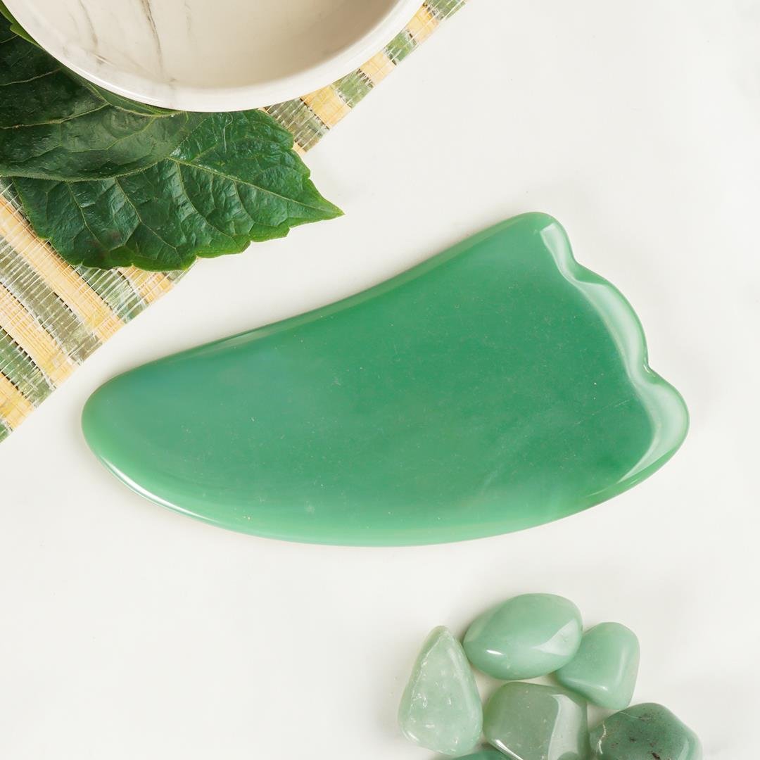 Aventurin Gua Sha Doğal Taş Masaj Aleti