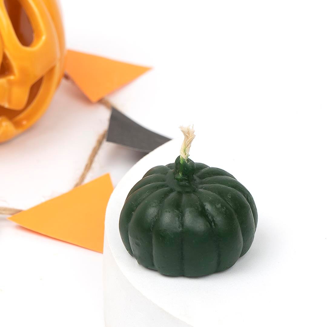 Balkabağı Temalı Yeşil Soya Mum