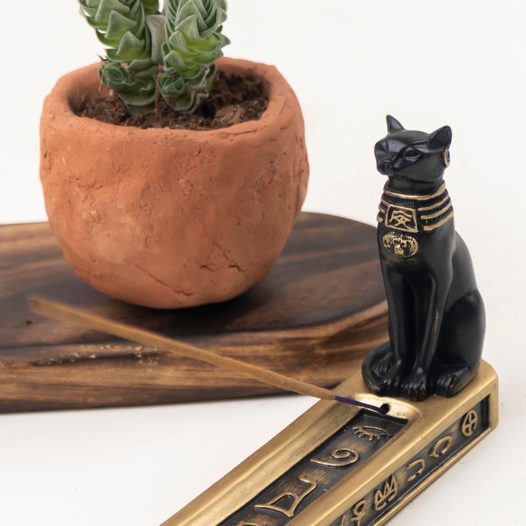 Bastet Firavun Kedisi Temalı Tütsülük & Mumluk