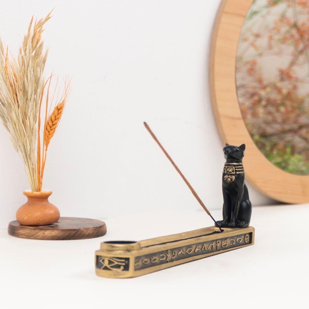 Bastet Firavun Kedisi Temalı Tütsülük & Mumluk