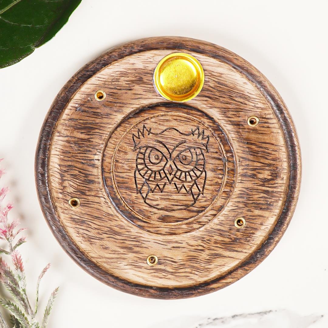 Baykuş Temalı Konik ve Çubuk Tütsülük