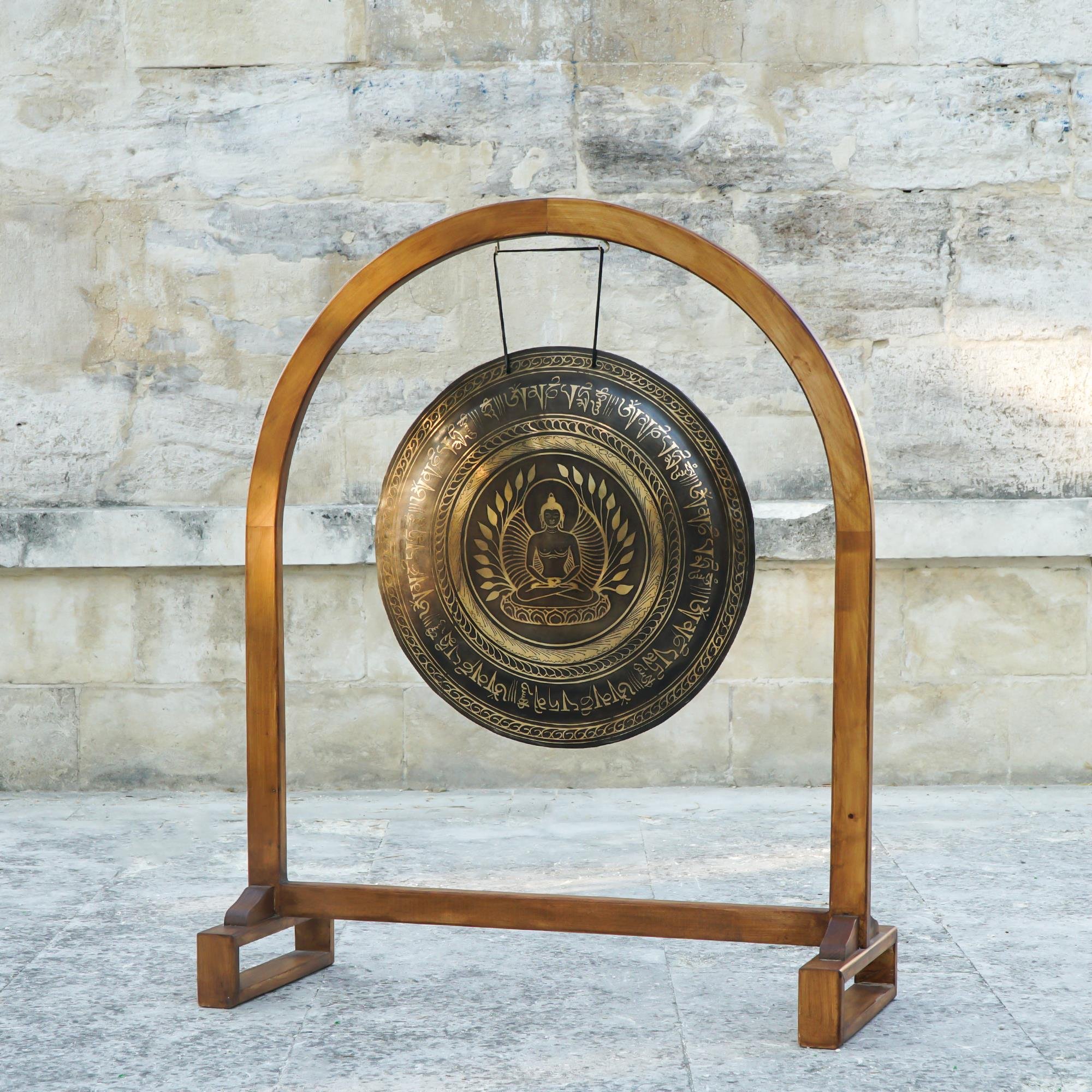 Buddha İşlemeli Gong