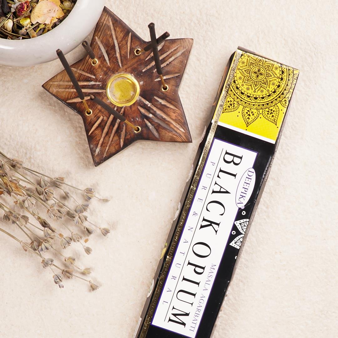 Deepika Siyah Afyon  Aromalı Çubuk Tütsü
