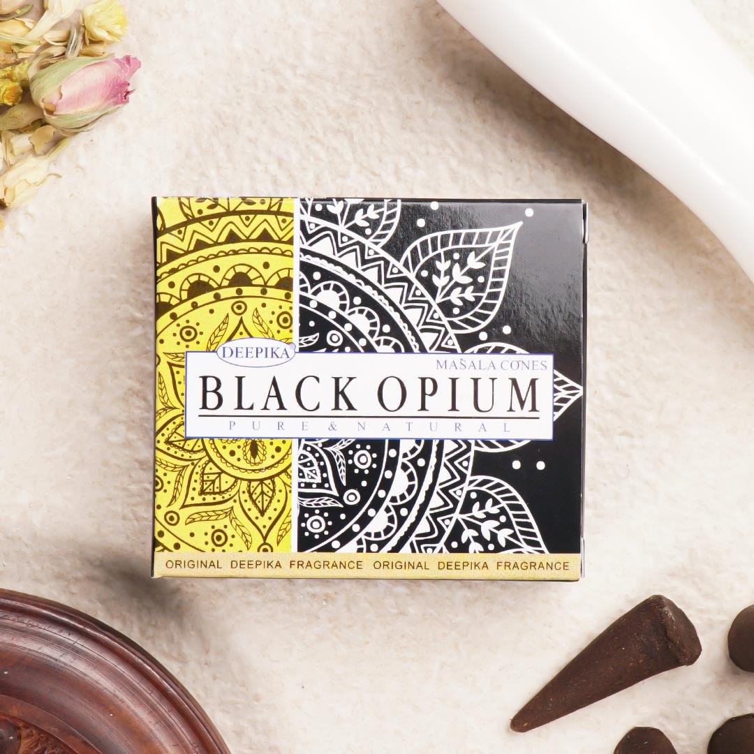 Deepika Siyah Afyon Aromalı Konik Tütsü