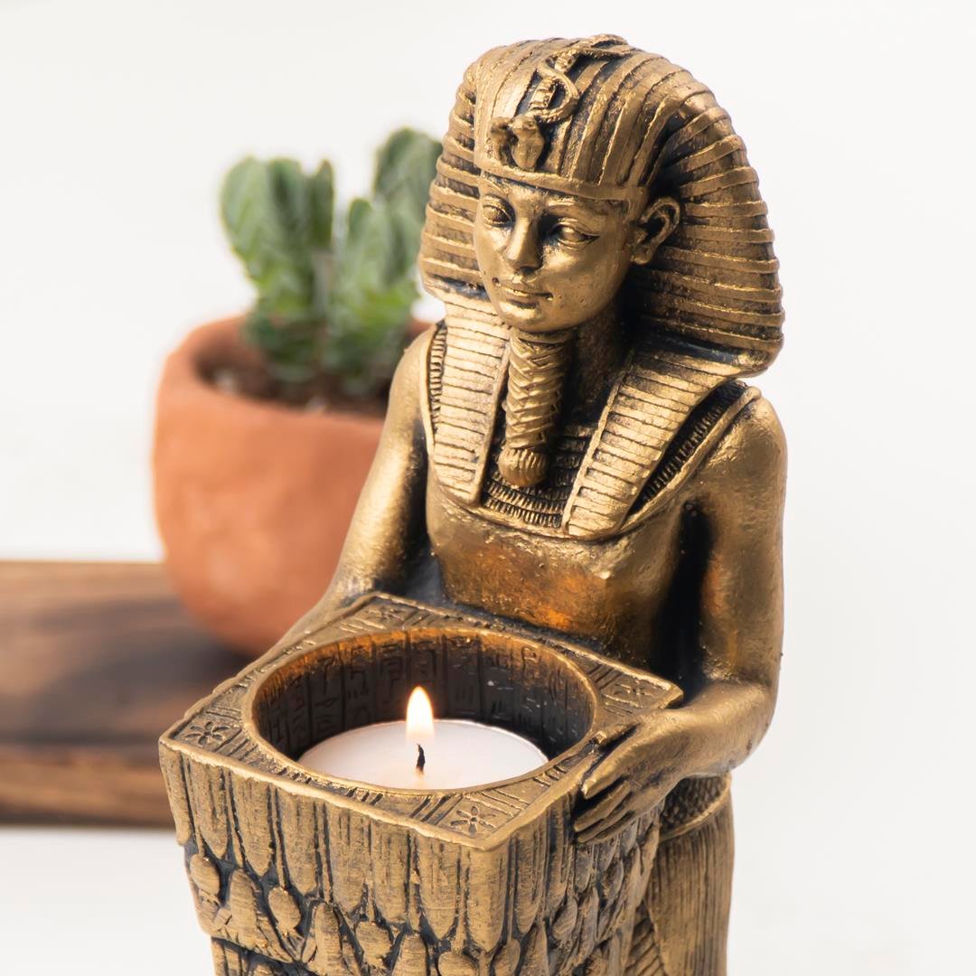 Dekoratif Gold Tutankhamun Mumluk